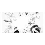 Doodled Arrows Illustration Customized Photo Card