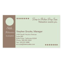 Door Hanger Day Spa Business Card Templates