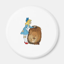 dorothy and the lion fridge magnet