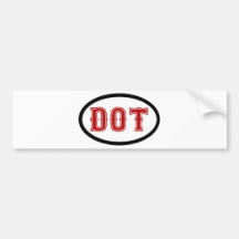 DOT City Bumper Stickers