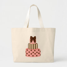 Dots and Stripes Cake Canvas Bag