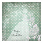 Dots on Teal Have and Hold Wedding Invite