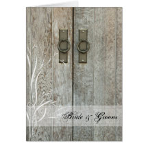 Double Barn Doors Country Wedding Invitation Card