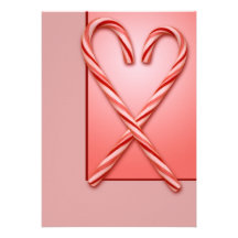 Double Candy Cane Personalised Invites