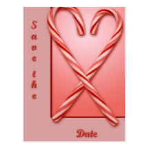 Double Candy Cane Post Card