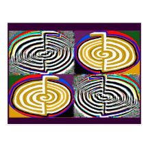 Double Choukuray - Karuna Reiki Sign Post Cards