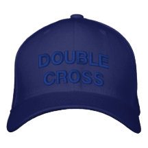 DOUBLE CROSS EMBROIDERED BASEBALL CAPS