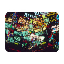 Double exposure, casino signs, Las Vegas, Flexible Magnet