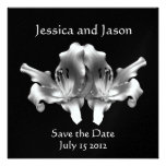 Double Flower Wedding Save the Date Announcement
