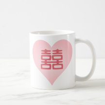 Double Happiness • Pink Coffee Mugs