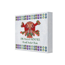 Double Headed Blood Sucker MONSTER Stretched Canvas Prints