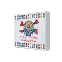 Double Headed Blood Sucker MONSTER Gallery Wrapped Canvas