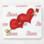 Double Heart Mouse Pad