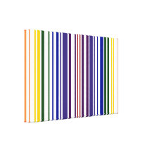 Double Rainbow Barcode Canvas Prints