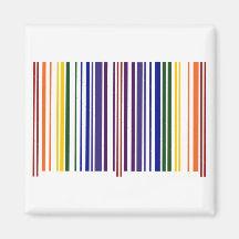 Double Rainbow Barcode Magnet