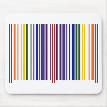 Double Rainbow Barcode Mousepads