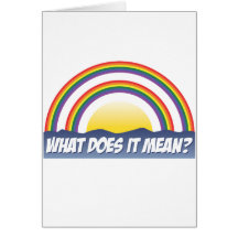 Double Rainbow What Does It Mean? Greeting Cards