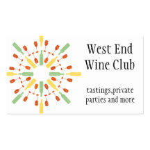 Double sided wine themed business card