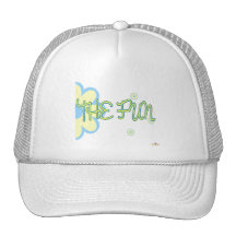 Double The Fun Yellow Blue Flowers Part 2 Mesh Hat