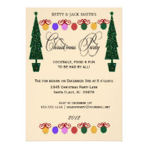 Double Tree Christmas Party Invitation