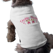 Double Trouble Pink Girl Doggie Tee