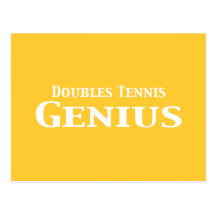 Doubles Tennis Genius Gifts Post Card