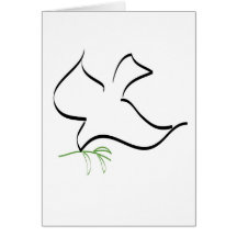 Dove and Olive Branch Image Greeting Card