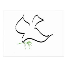 Dove and Olive Branch Image Post Card