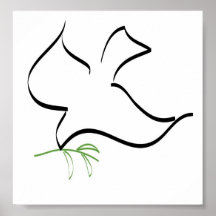 Dove and Olive Branch Image Print