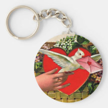 Dove Messenger Valentine Key Chain