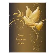 Dove of peace Christmas Personalized Announcement