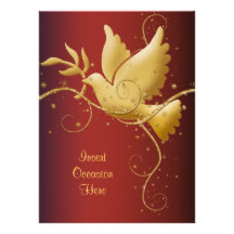 Dove of peace Christmas Personalized Announcement