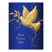 Dove of peace personalised invite