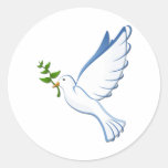 Dove Round Sticker