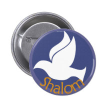 Dove Shalom Button