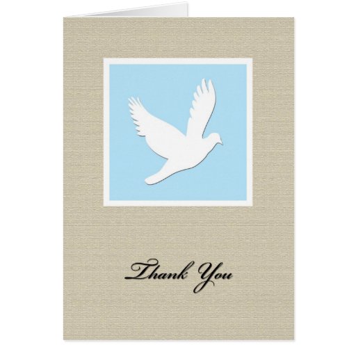 Dove Sympathy Thank You Card