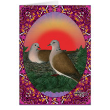 Doves Framed Greeting Cards