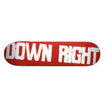 Down Right Red big Skateboard Decks