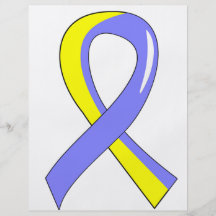 Down Syndrome Blue Yellow Ribbon 3 Flyer Design