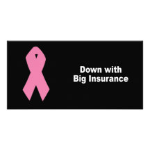 Down with big insurance photo card template