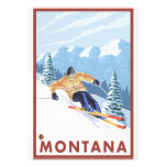 Downhhill Snow Skier - Montana Personalized Invitation