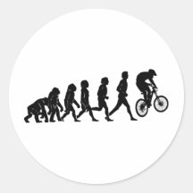 Downhill evolution round sticker