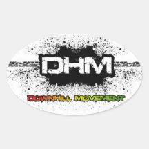 downhill movment oval stickers