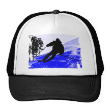 Downhill on the Ski Slope Trucker Hats