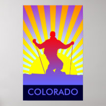 downhill ski colorado poster