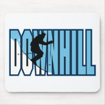 Downhill Skiing Mouse Pad