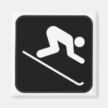 Downhill Skiing Symbol Magnet
