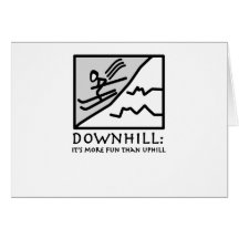 Downhill Thrill Greeting Card