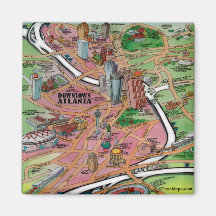 Downtown Atlanta Georgia Magnets