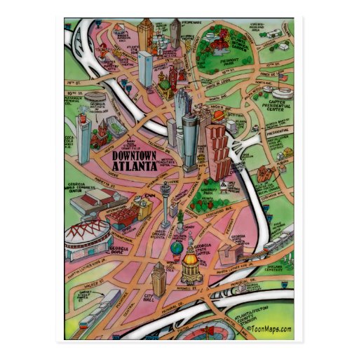 Downtown Atlanta Georgia Post Cards